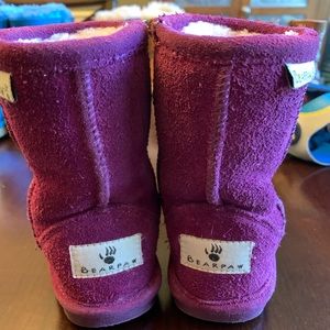 Bear Paw purple toddler girl boots size 8